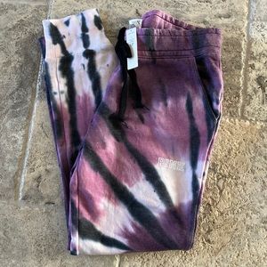 Womens PINK Tie Dye joggers